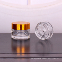 20g cosmetics containers and packaging glass cream jar with golden Lids